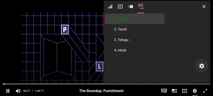 NetMirror player Audio Language Swap